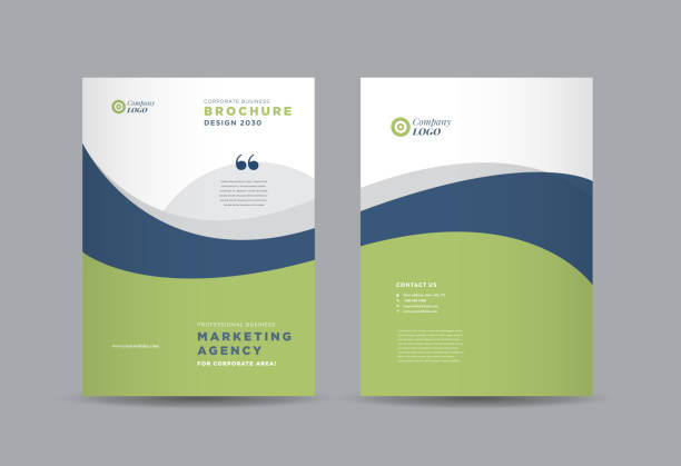 ilustrações de stock, clip art, desenhos animados e ícones de business brochure cover design | annual report and company profile cover | booklet and catalog cover - covering
