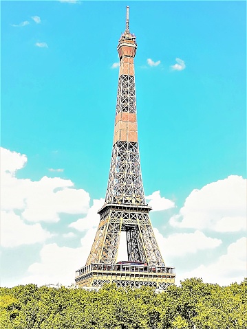 Eiffel Tower in Paris, capital of France