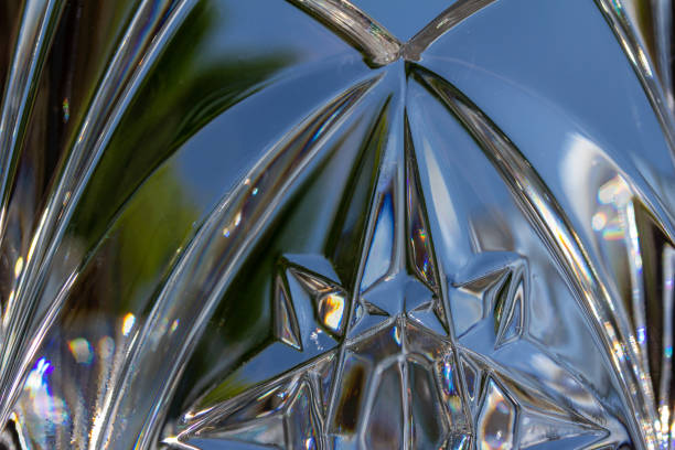 istock Macro abstract background of beautiful lead crystal glass texture 1250554433