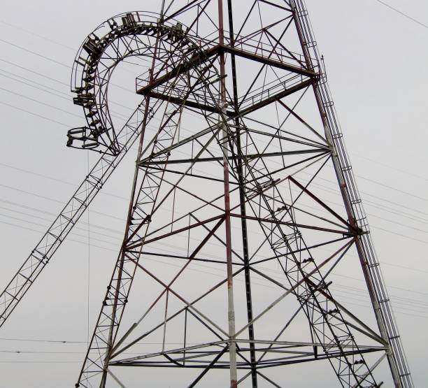 istock Details of power pylon and high voltage lines 1250560120