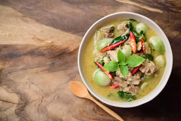 Photo of Thai food, Green curry with pork (Kang Keaw Wan)