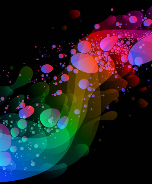 Abstract Colorful Background Stock Illustration - Download Image Now -  Psychedelic, Black Background, Flowing - iStock
