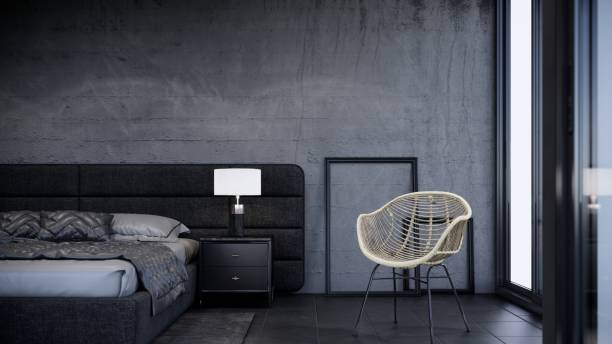 istock black bedroom concept modern and loft style 1250575681
