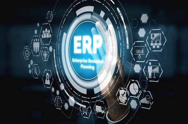 istock Enterprise Resource Management ERP software system for business resources plan 1250576670