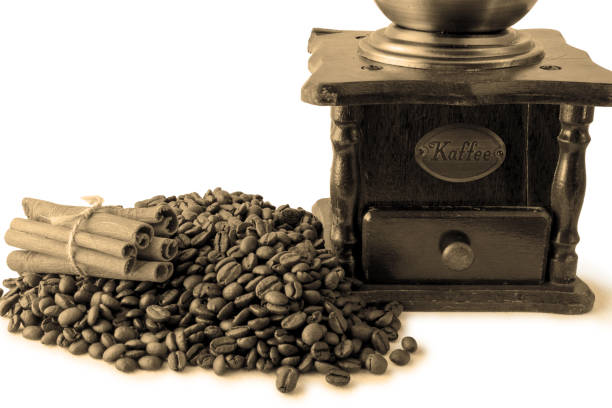 moulin à café vintage - coffee sack photos et images de collection