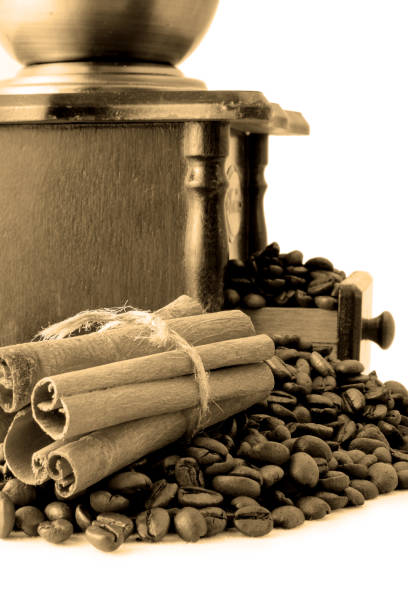 moulin à café vintage - coffee sack photos et images de collection