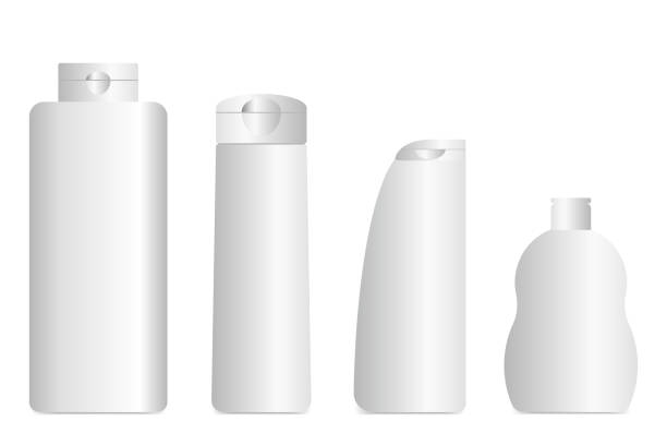 istock 3D plastic bottles for cosmetics, medicines, shampoos or lotions packaging, liquid cosmetic templates 1250597952