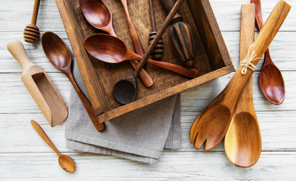 istock Wooden cutlery kitchen ware 1250601402