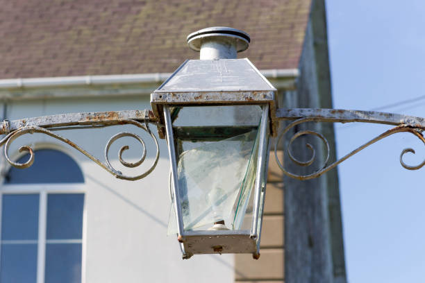 istock Metel victorian lantern with scrolls and broken glass 1250602650
