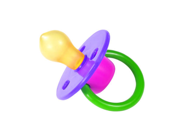 istock Colorful baby pacifier isolated on white 1250603492
