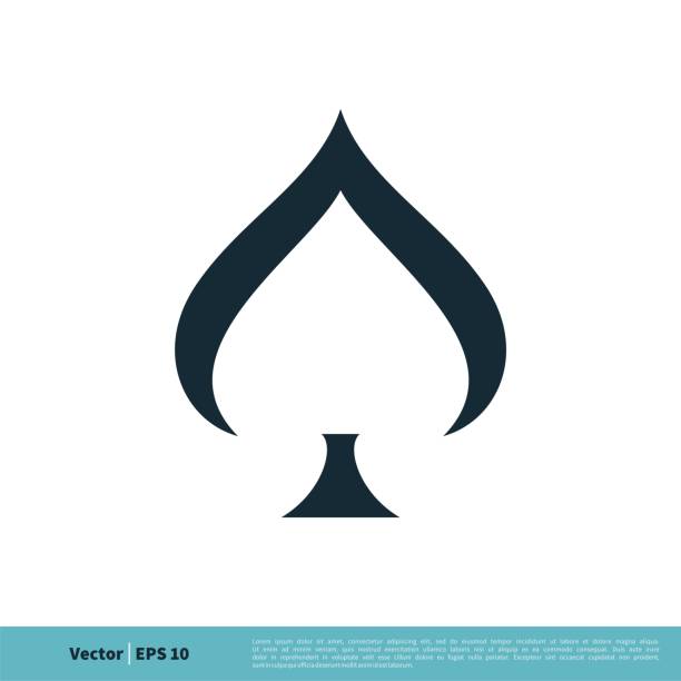 Spade of Poker Card Icon Vector Logo Template Illustration Design. Vector EPS 10. Spade of Poker Card Icon Vector Logo Template Illustration Design. Vector EPS 10. ace stock illustrations