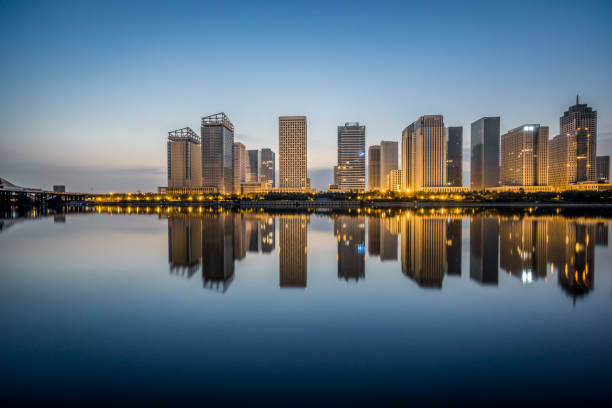 istock modern city waterfront downtown skyline,China 1250611346