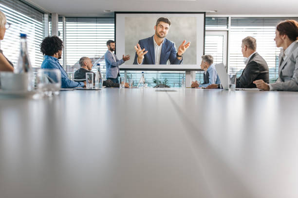 istock Video conference in board room! 1250615701