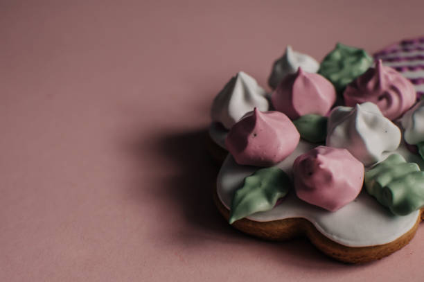istock Cookies in a form of flowers. 1250616697