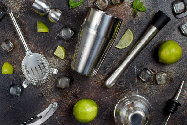 istock Ingredients and barmen tools for Mojito cocktail 1250618208