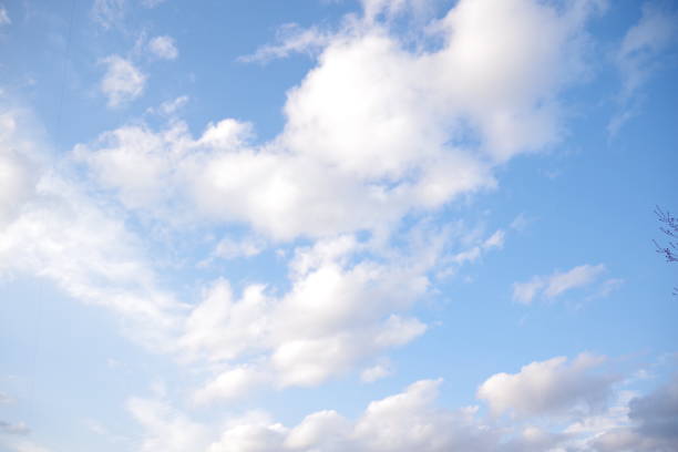 istock Clear blue sky and white clouds summer background 1250618548