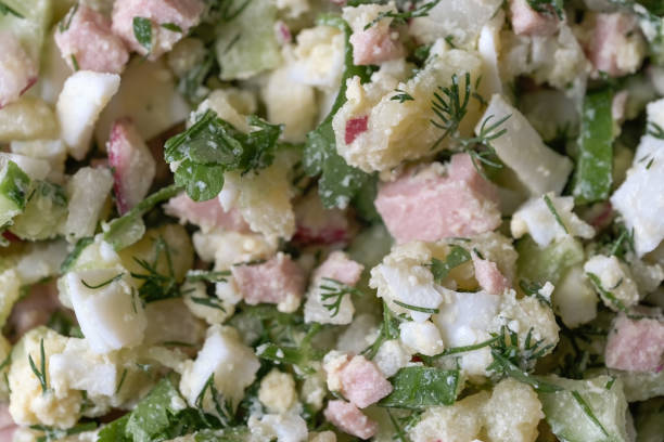 istock Vegetable salad with sausage 1250619845