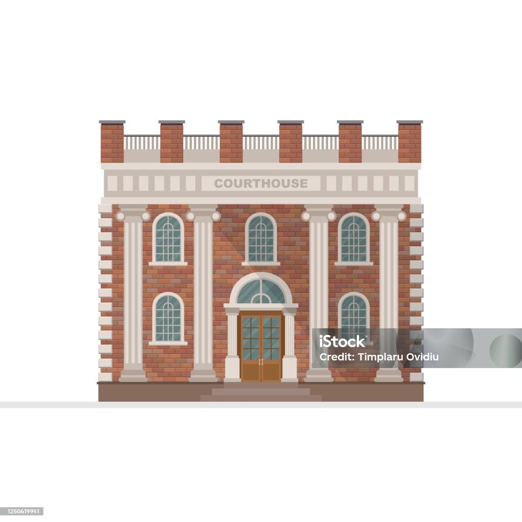 Courthouse Building Vector Courthouse Building Vector Illustration Isolated On White Background ...