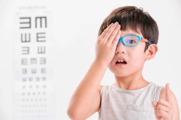istock The little boy an eye test 1250625877