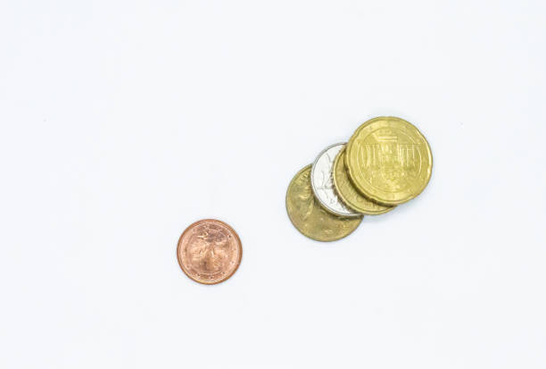 istock Different Euro cent coins in a pail 1250628308