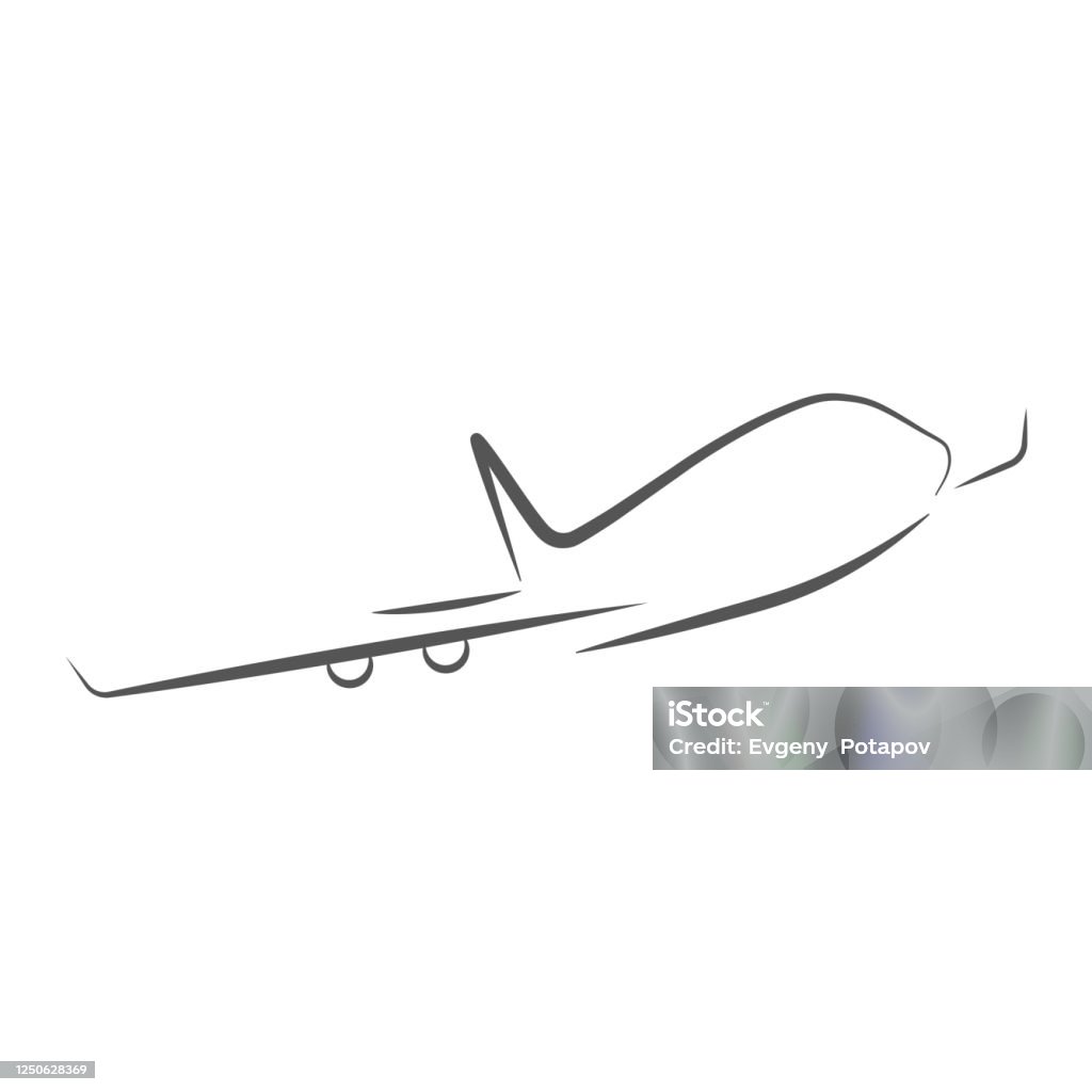 Đồ Họa Vector Bản Vẽ Sáng Tạo Của Một Chiếc Máy Bay Hình minh họa Sẵn có -  Tải xuống Hình ảnh Ngay bây giờ - iStock