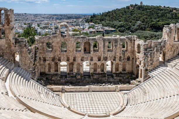 istock Odeon of Herodes Atticus on Acropolis hill in Athens, Greece 1250638376