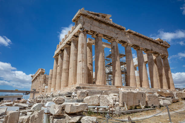 istock Athens, Greece. Parthenon temple on Acropolis hill, blue sky background 1250638728