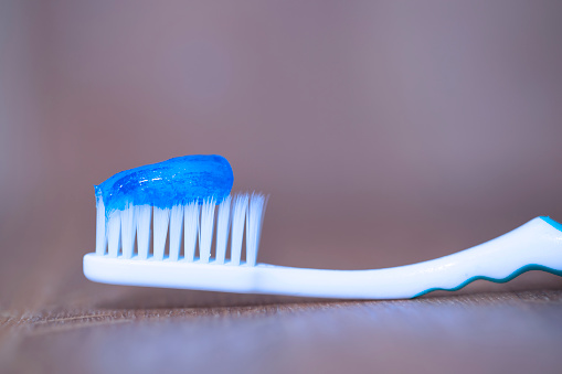 blue color organic toothpaste
