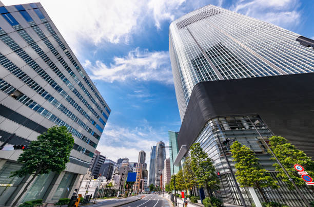 istock Skyscrapers in Tokyo with beautiful fresh green 1250640970