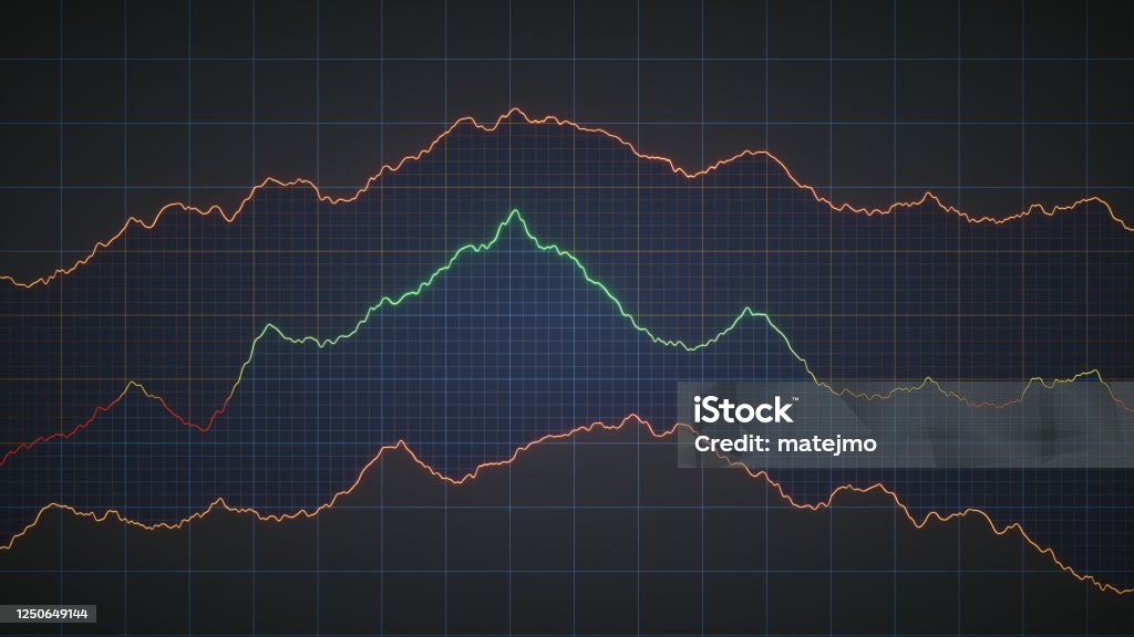 Simple Line Graph Design Simple Line Graph Design On Grid Pattern Representing Abstract Data ...