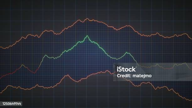 Simple Line Graph Design Simple Line Graph Design On Grid Pattern Representing Abstract Data ...