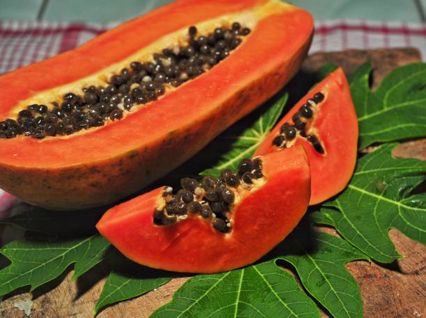 istock Freshness papaya fruit on the table 1250651288