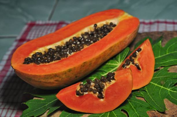istock Freshness papaya fruit on the table 1250651486