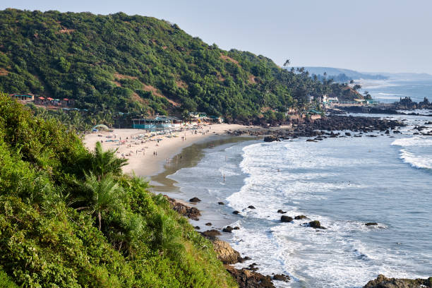 istock Beautiful panoramic view of tropical beach in Goa 1250653511