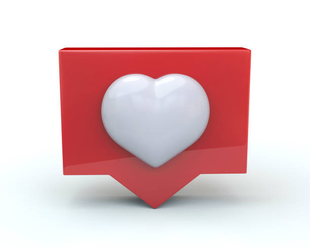 istock Social media like icon, white heart in red speech bubble 1250653686
