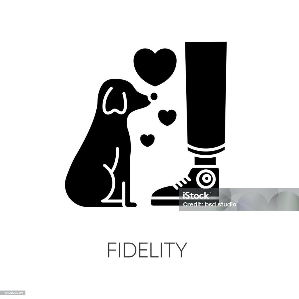 Fidelity Black Glyph Icon Best Friend Friendship With Pet Domestic Animal  Love And Loyalty Emotional Attachment Silhouette Symbol On White Space  Little Puppy Vector Isolated Illustration Stock Illustration - Download  Image Now -