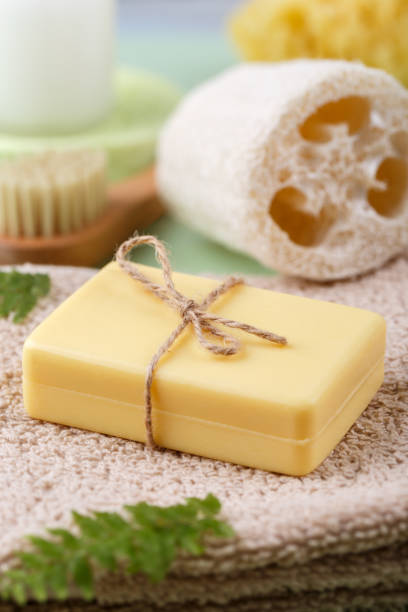 istock Hand made soap with olive and argan oil 1250656917