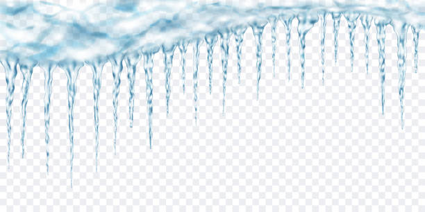 ilustraciones, imágenes clip art, dibujos animados e iconos de stock de cícicles translúcidos - icicle ice backgrounds melting