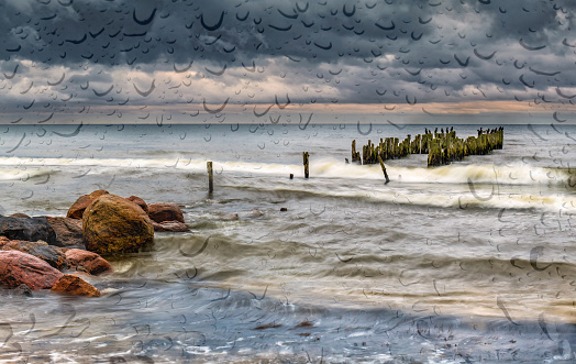 Coastal Landscape with stormy weather at Baltic Sea, Europe