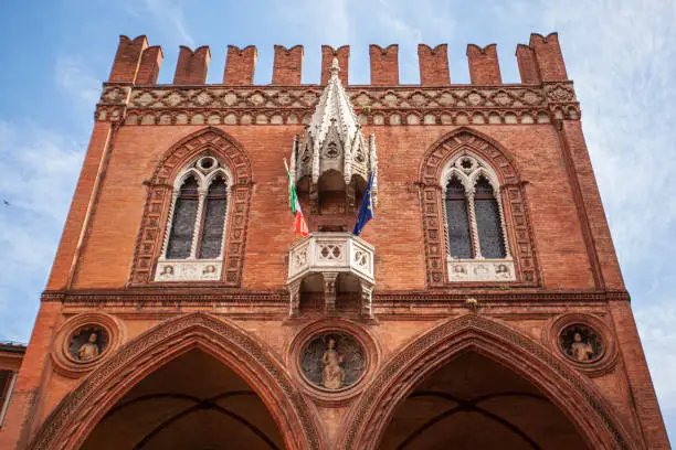 Porta Ravegnana in Bologna: an ancient building in the italian city