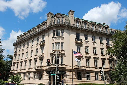 The National Trust For Historic Preservation building in Washington DC. The landmark building is also known as Washington Club.