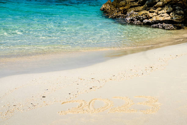 istock The year 2023 in the sand 1250669692