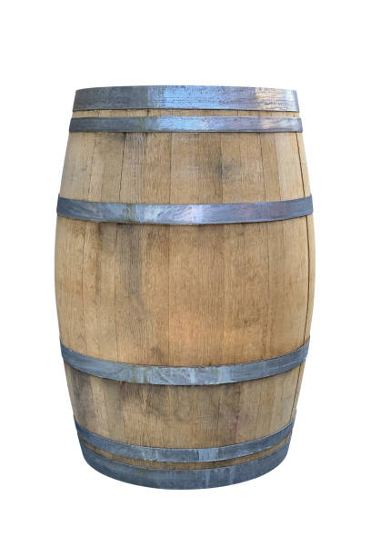 istock wooden barrel isolated on white background 1250670387
