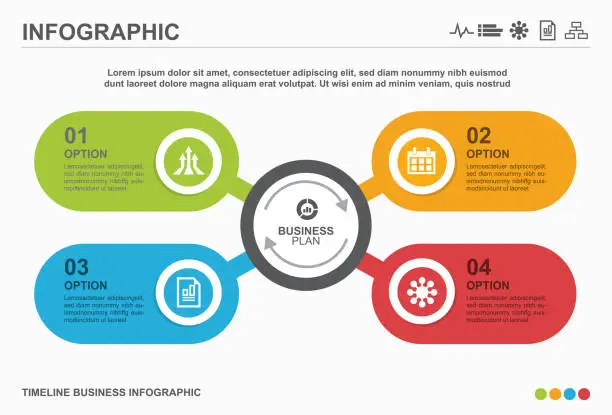 Vector illustration of Infographic design with icons and 4 options or steps