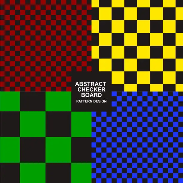 Vector illustration of Abstract checkerboard pattern design
