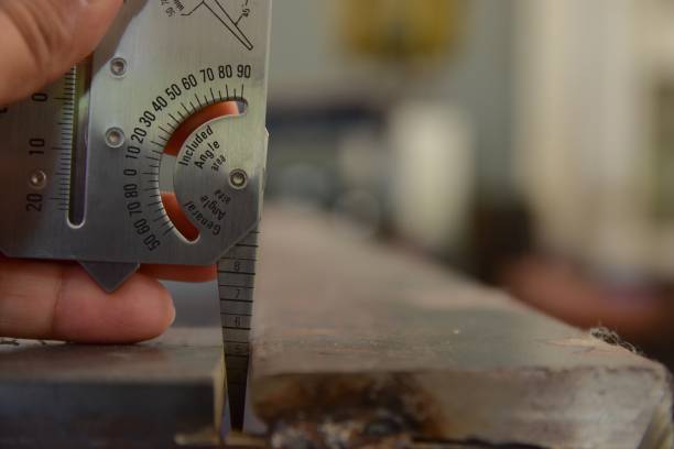istock Technician's measuring the dimension of the welding. 1250672746