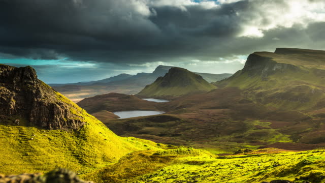 Landscape in Scotland, The Quiraing - Time Lapse
