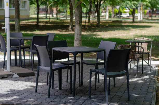 istock Empty area of a summer cafe. 1250680032