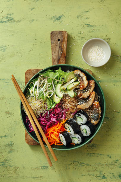 istock Homemade Poke Noodle Salad with Unagi Eel 1250681910