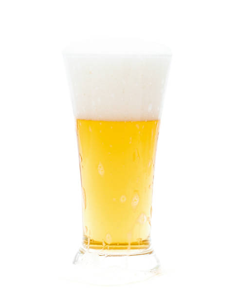 istock Beer in a glass on white background 1250684436